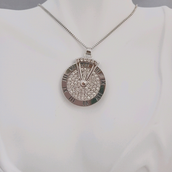 Spinner Clock Pendant Necklace - Picture 10 of 11